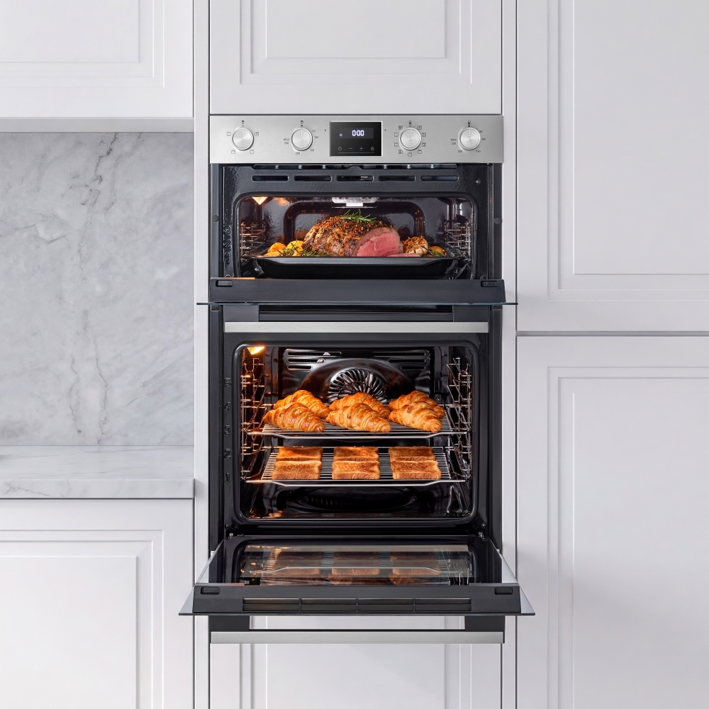 Midea MBOD70M30D0-SS Built-In Electric Double Oven, Stainless Steel, A Rated