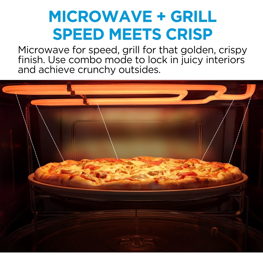 Midea MBOTG934E4MO-BK Built-In Microwave, Black