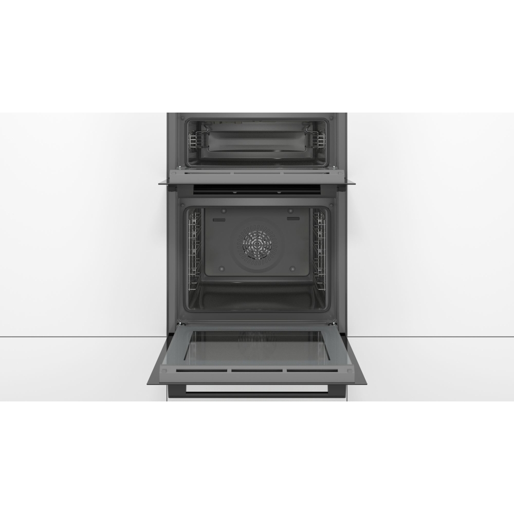 Bosch MBS533BB0B Series 4 BuiltIn Electric Double Oven, Black, A Rated