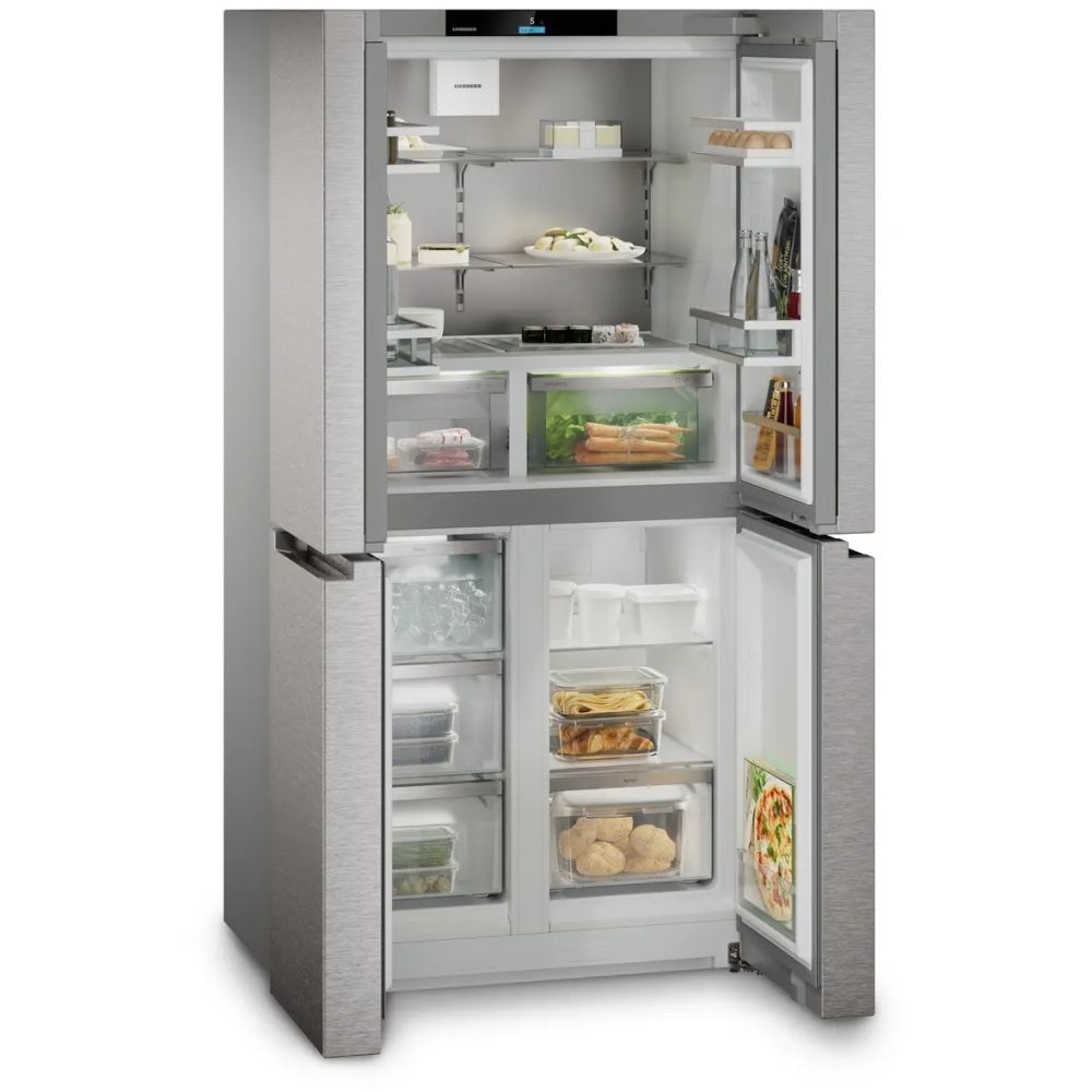 Liebherr MBsddi9024 American Fridge Freezer, Silver, D Rated,  Plumbed