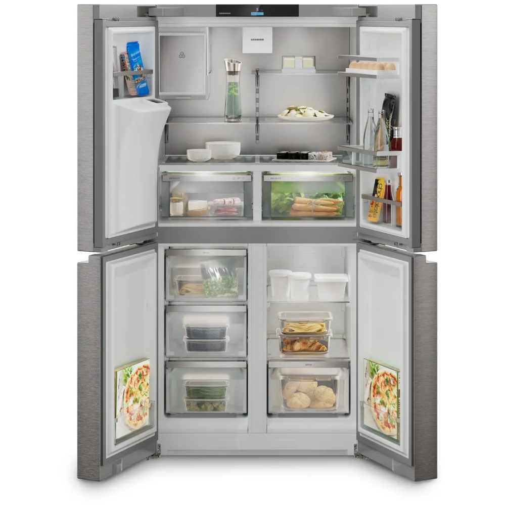 Liebherr MBsddi9028 American Fridge Freezer,  Plumbed, Stainless Steel, D Rated