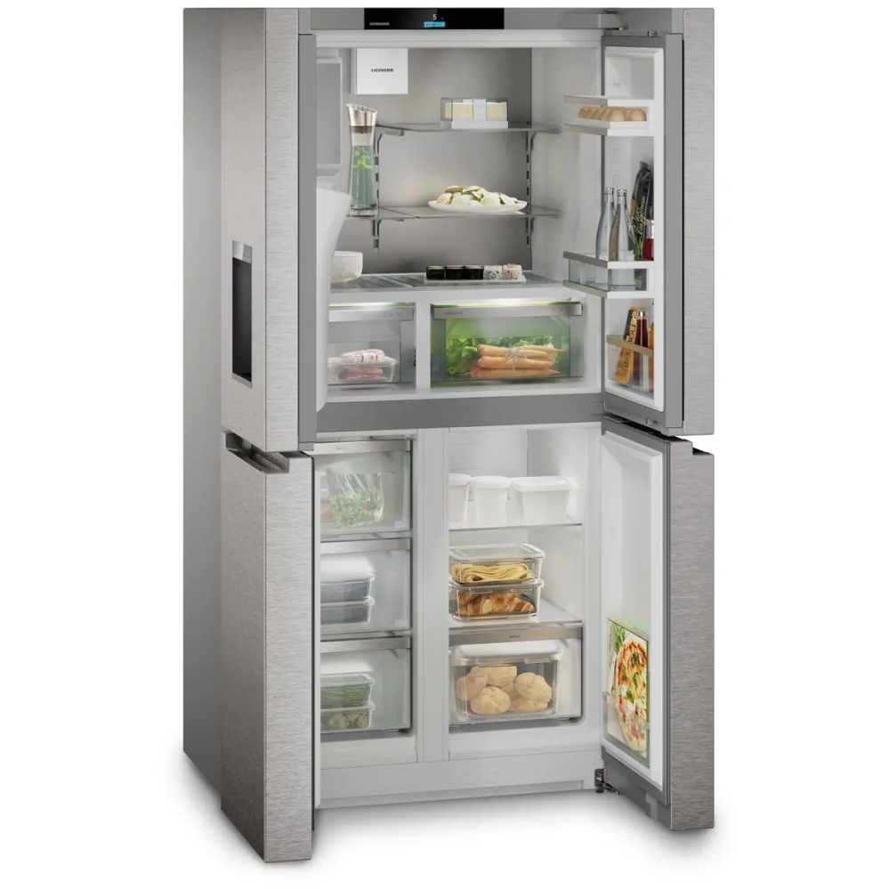 Liebherr MBsddi9028 American Fridge Freezer,  Plumbed, Stainless Steel, D Rated