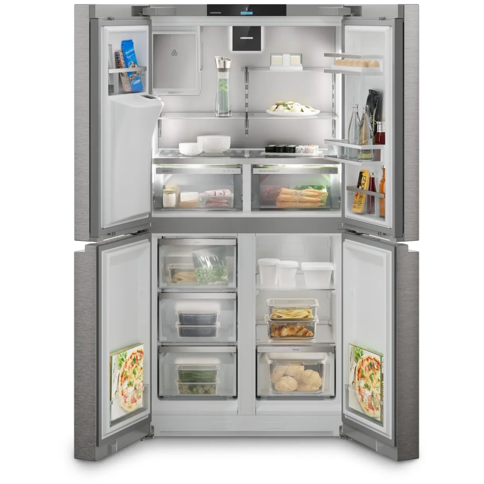 Liebherr MBsddi9058 American Fridge Freezer,  Plumbed, Stainless Steel, D Rated
