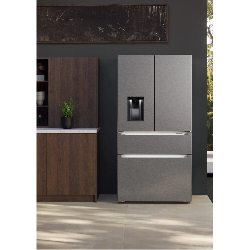 Liebherr MBsddi9558 American Fridge Freezer,  Plumbed, Stainless Steel, D Rated
