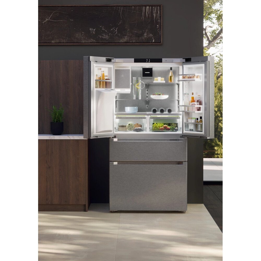 Liebherr MBsddi9558 American Fridge Freezer,  Plumbed, Stainless Steel, D Rated