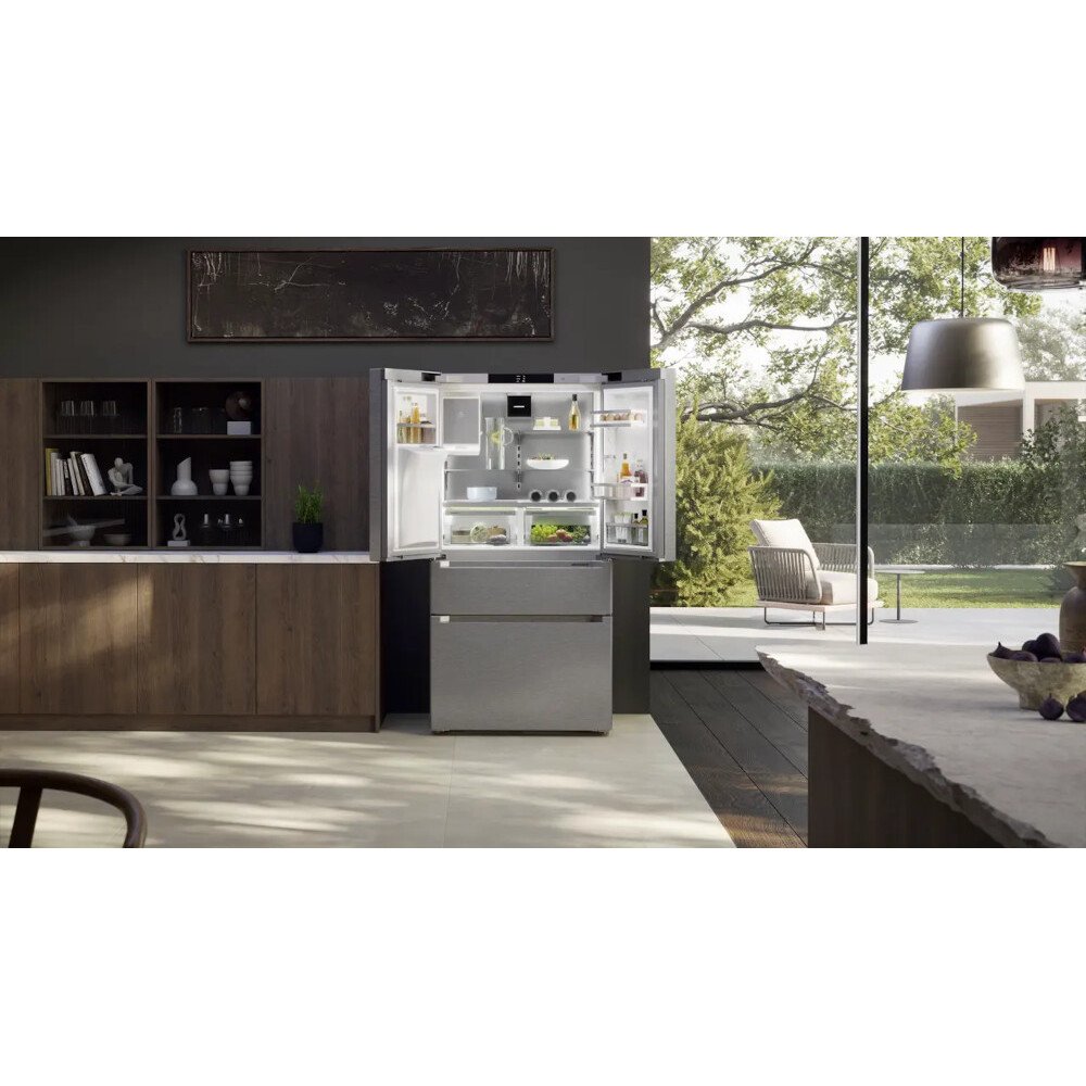 Liebherr MBsddi9558 American Fridge Freezer,  Plumbed, Stainless Steel, D Rated