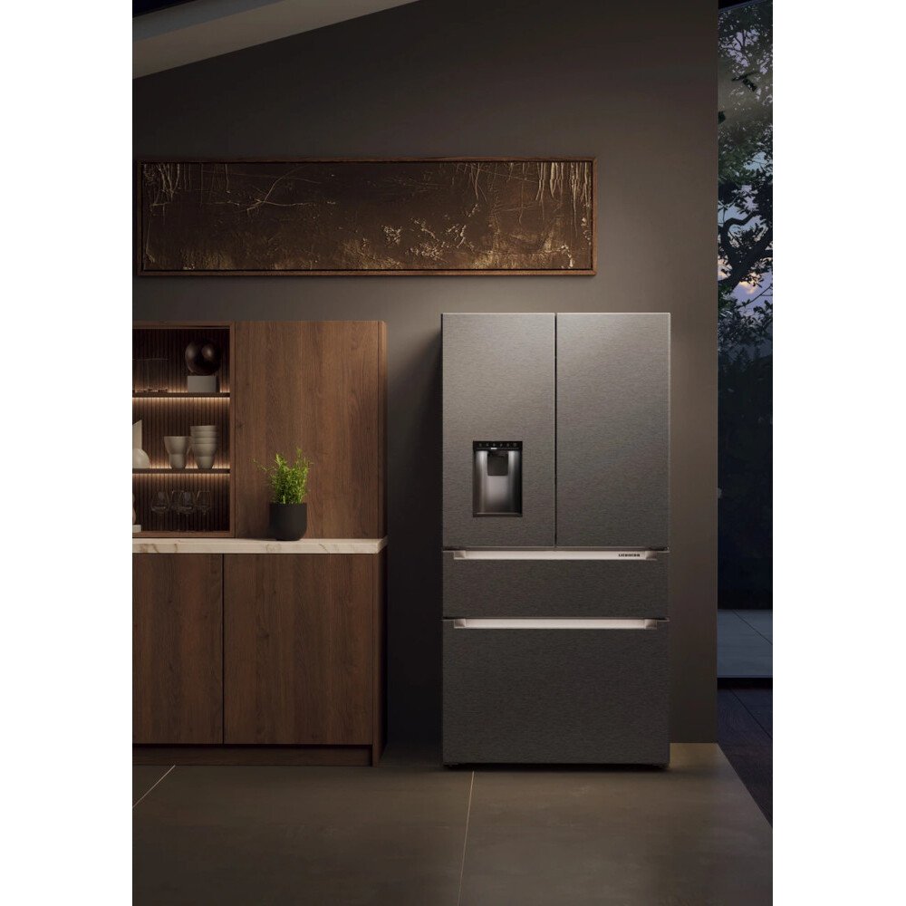 Liebherr MBsddi9558 American Fridge Freezer,  Plumbed, Stainless Steel, D Rated