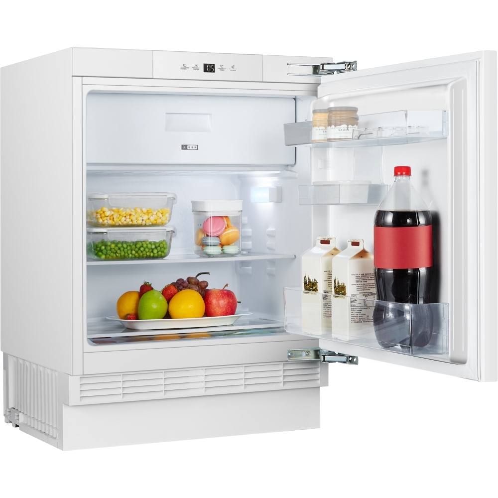 Fridgemaster MBUR60121E Built-Under Fridge with Ice Box, Fixed Hinge, White, E Rated