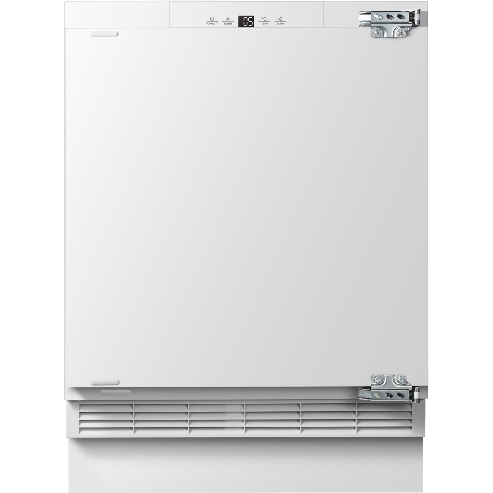 Fridgemaster MBUR60121E Built-Under Fridge with Ice Box, Fixed Hinge, White, E Rated