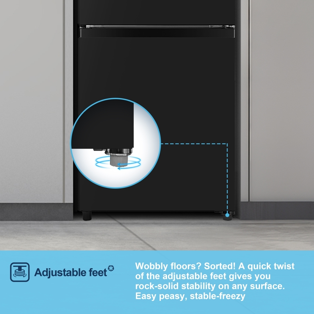 Fridgemaster MC50165EB Static Fridge Freezer, 70/30, Black, E Rated