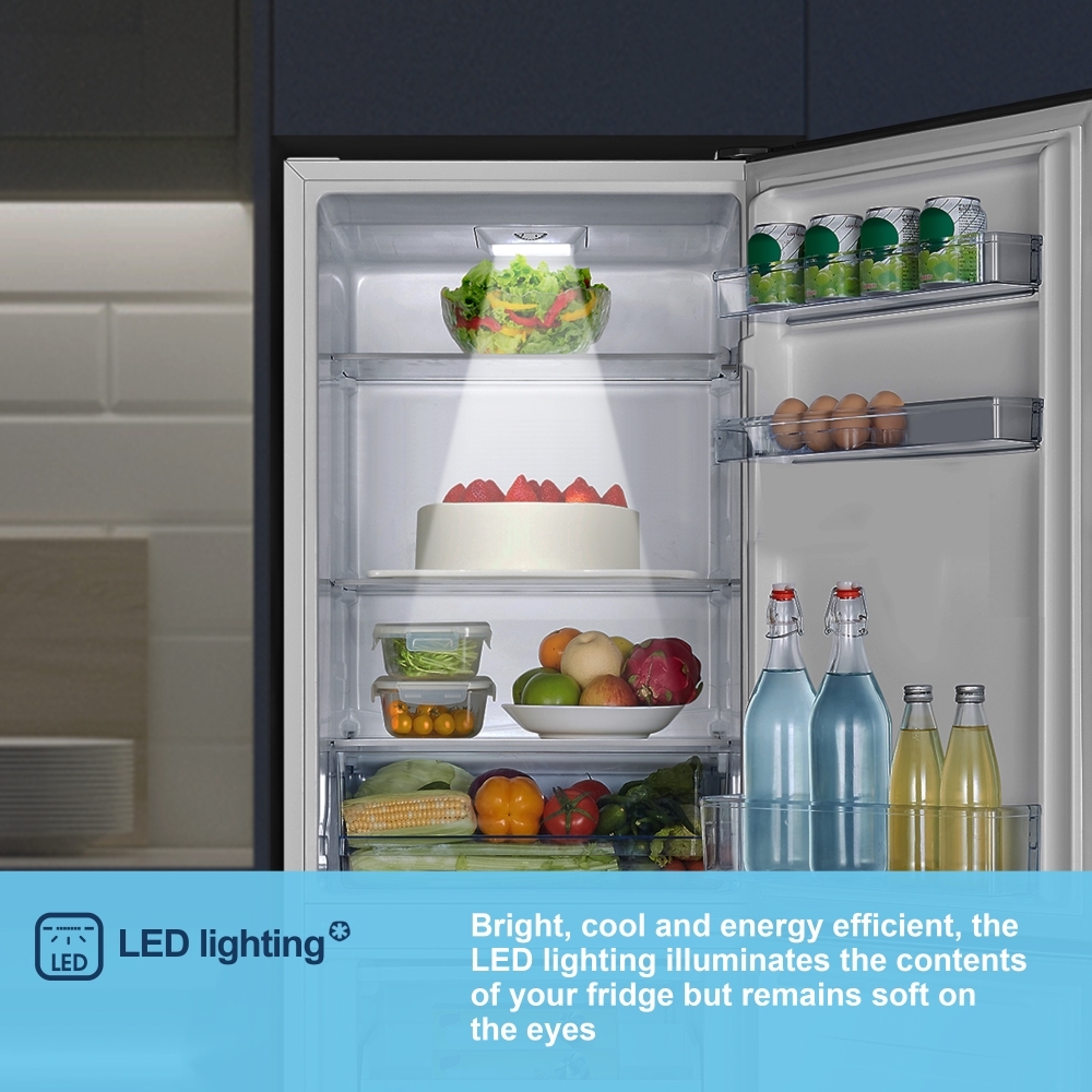 Fridgemaster MC55240E Static Fridge Freezer, 50/50, White, E Rated