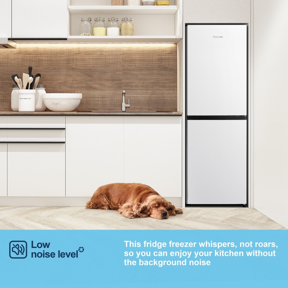 Fridgemaster MC55240E Static Fridge Freezer, 50/50, White, E Rated