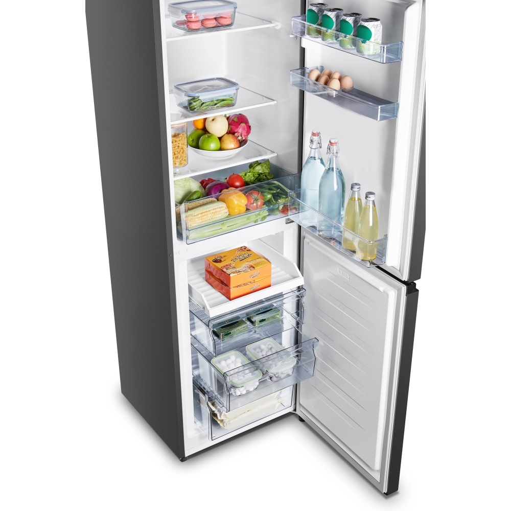 Fridgemaster MC55240EB Static Fridge Freezer, 50/50, Black, E Rated