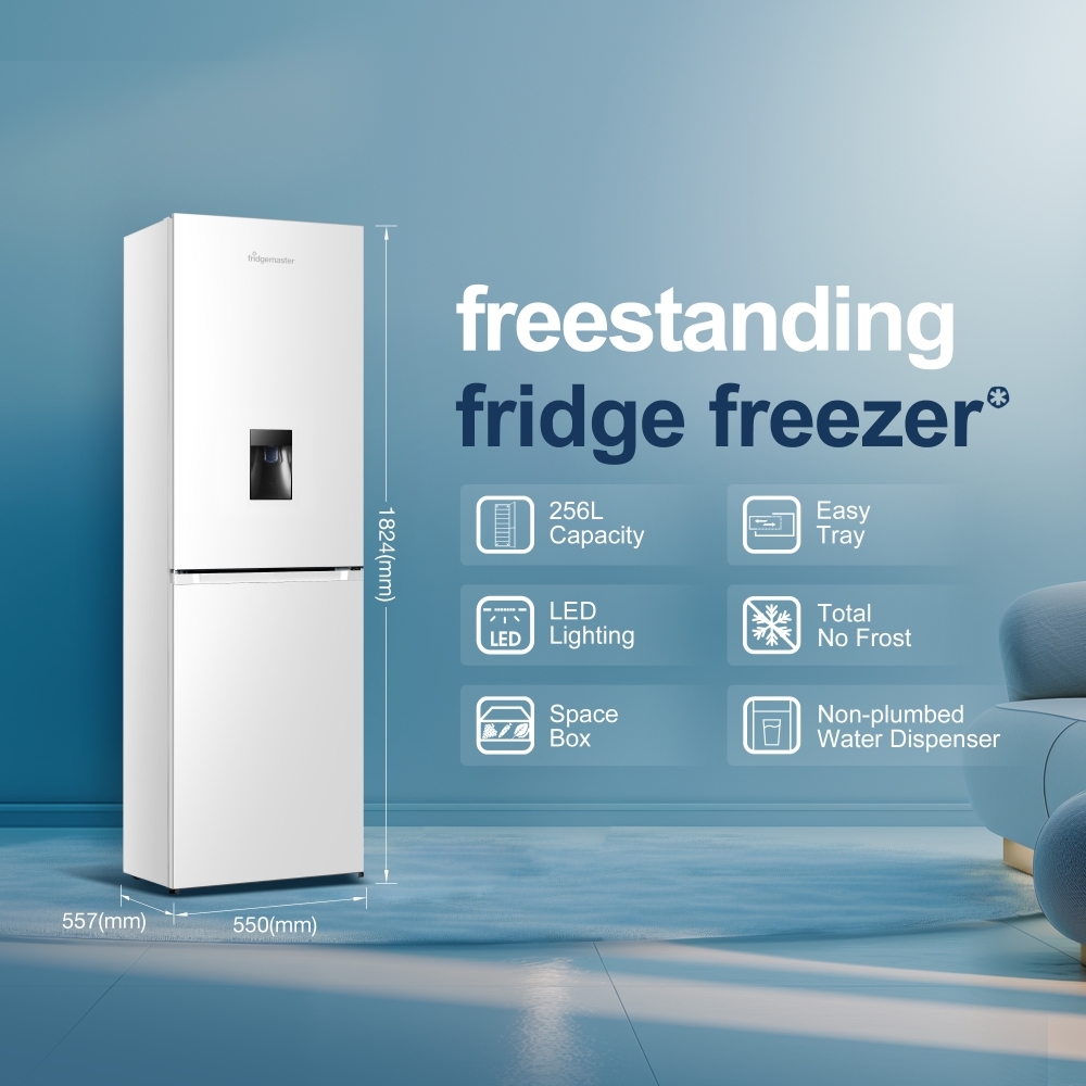 Fridgemaster MC55251DE Total No Frost Fridge Freezer, 50/50, White, E Rated
