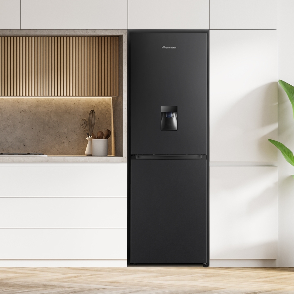 Fridgemaster MC55251DEB Total No Frost Fridge Freezer, 50/50, Black, E Rated