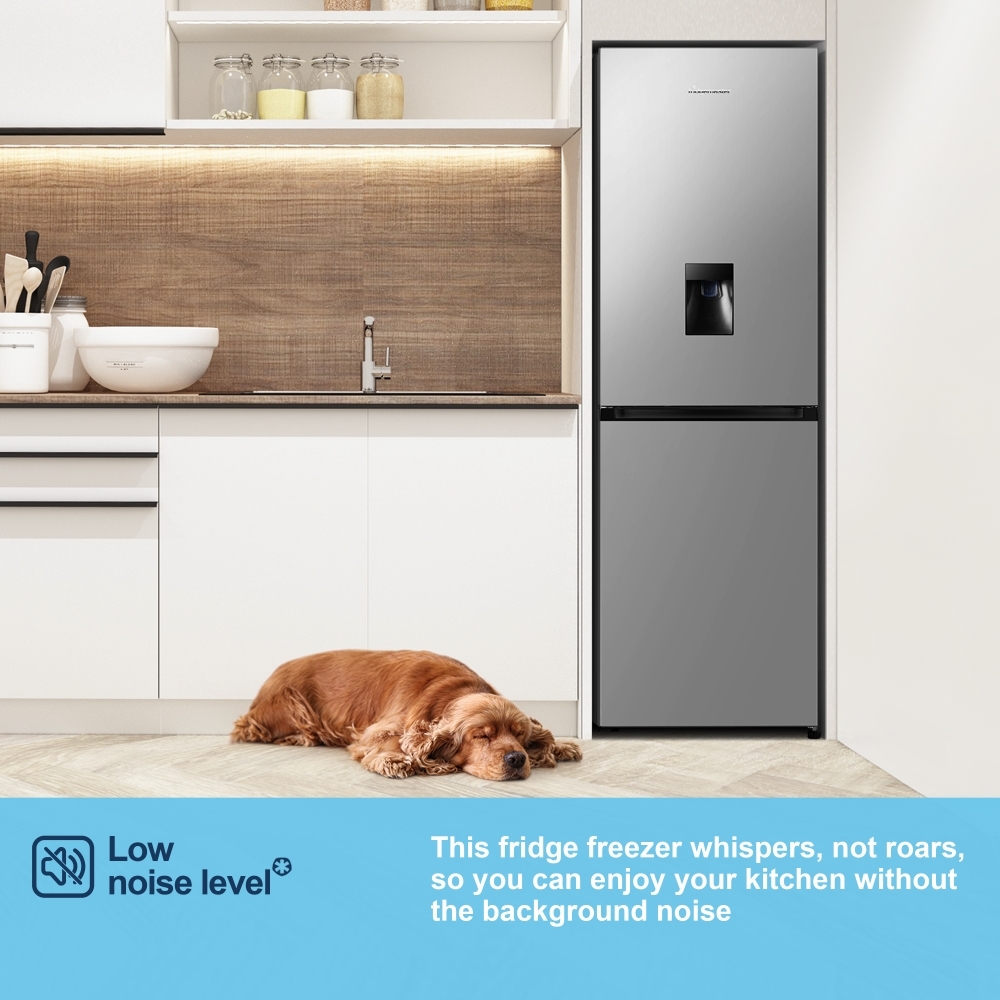 Fridgemaster MC55251DES Total No Frost Fridge Freezer, 50/50, Silver, E Rated