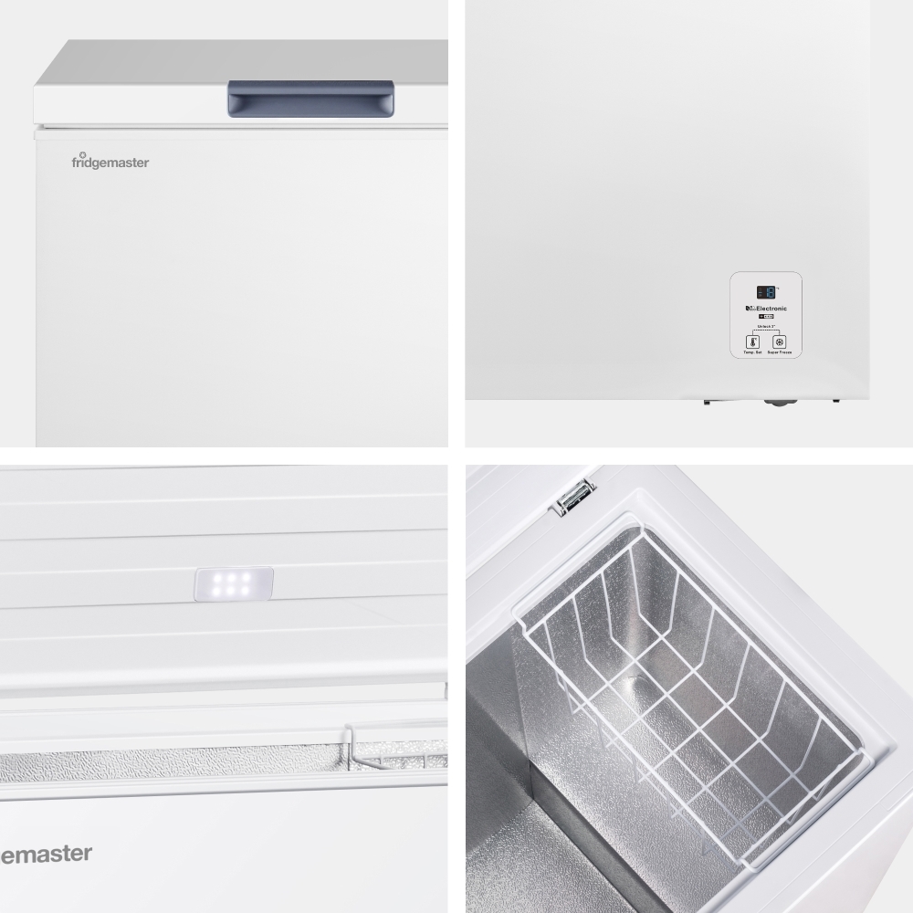 Fridgemaster MCF142E Static 142l Chest Freezer, White, E Rated