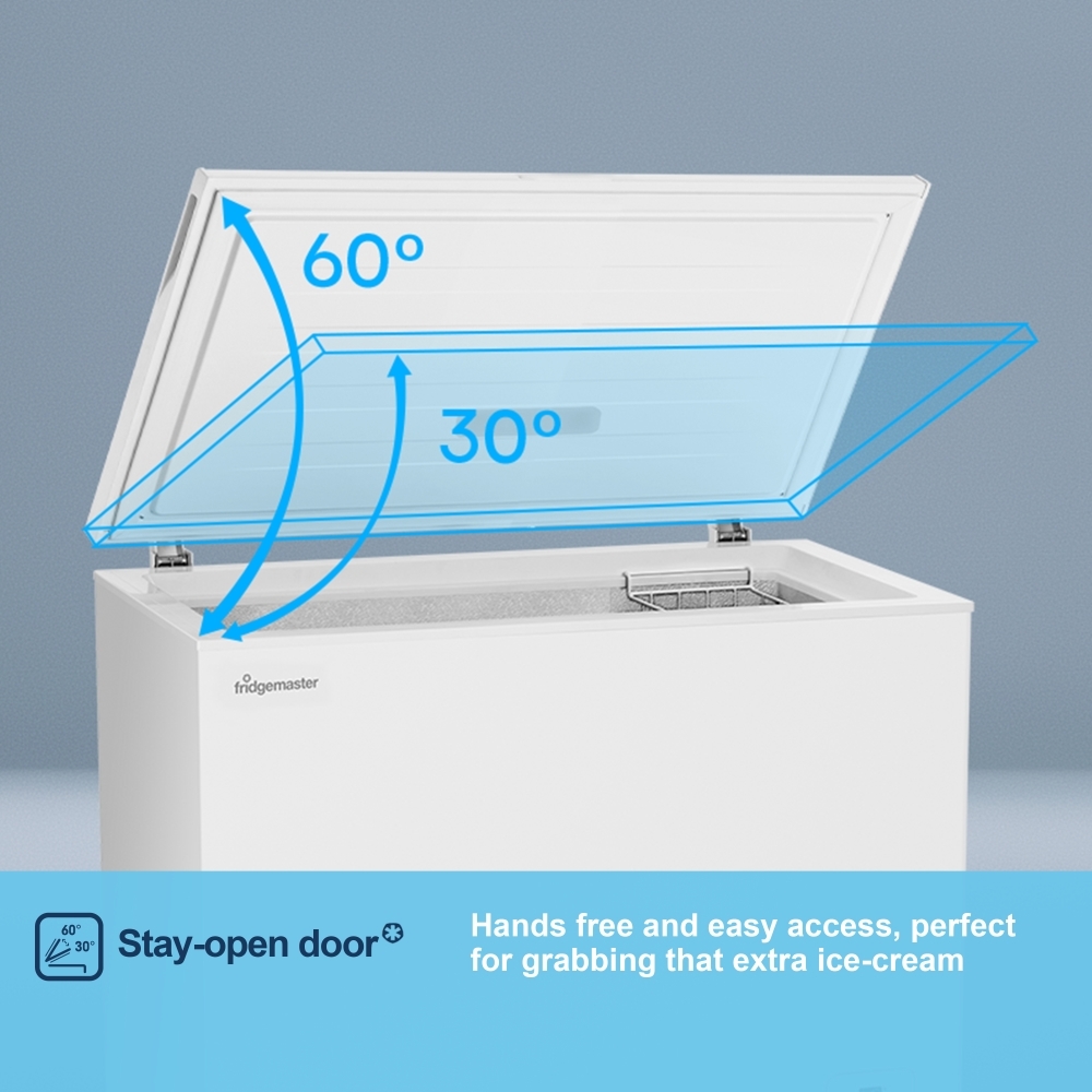 Fridgemaster MCF198E Static 191l Chest Freezer, White, E Rated