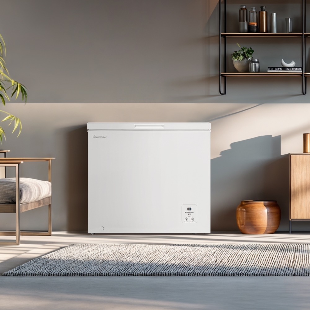 Fridgemaster MCF198E Static 191l Chest Freezer, White, E Rated