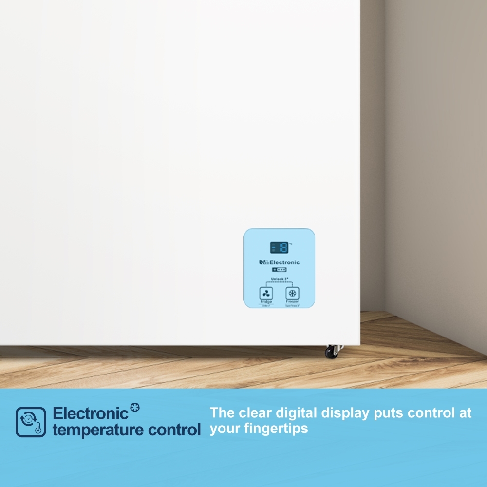 Fridgemaster MCF297E Static 297l Chest Freezer, White, E Rated