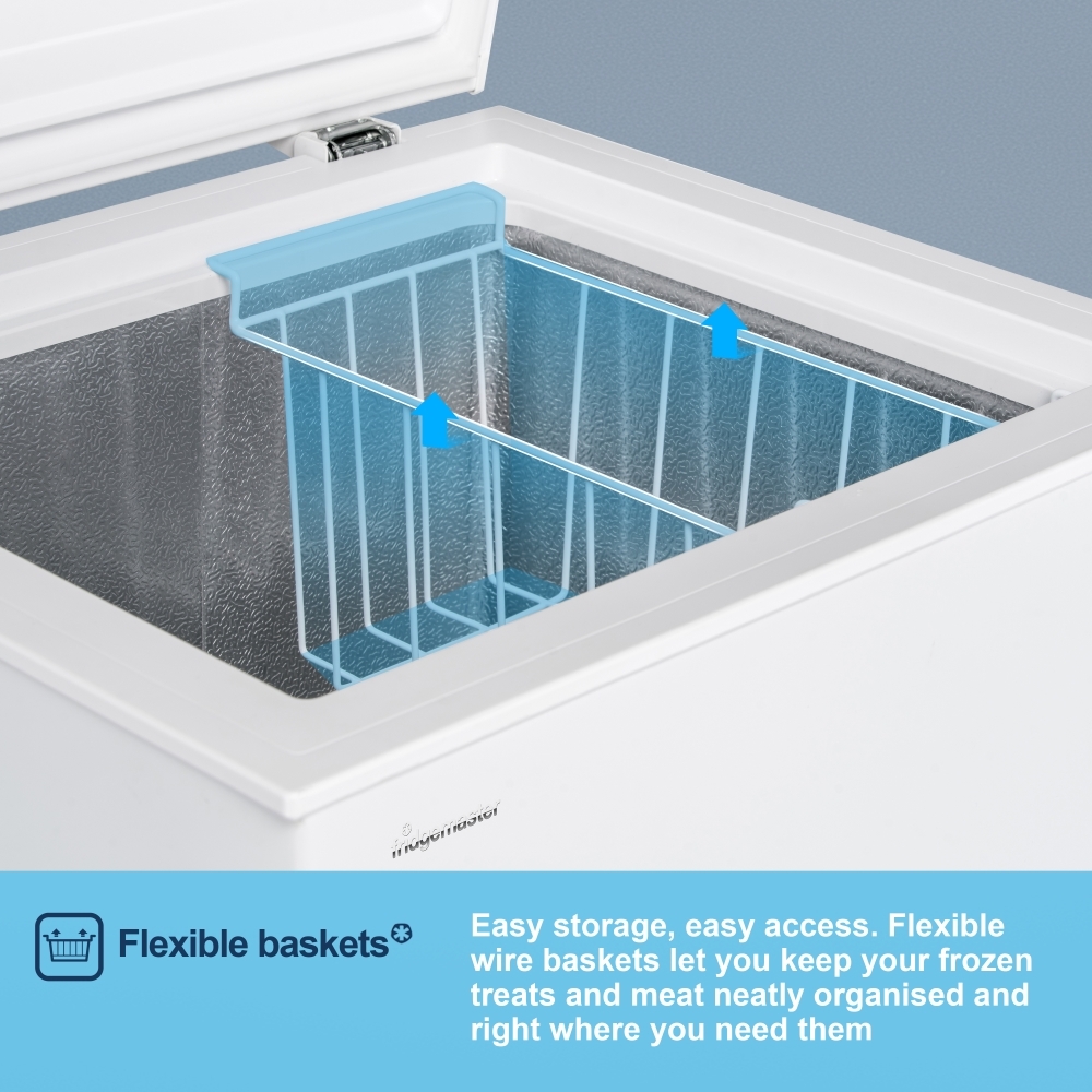 Fridgemaster MCF96E Static 95l Chest Freezer, White, E Rated