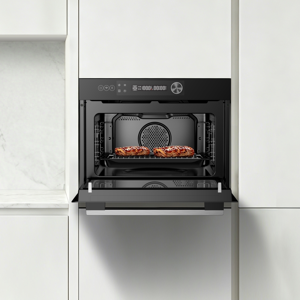 Midea MCOTV950E4MO-BK Built-In Combination Microwave Oven, Black