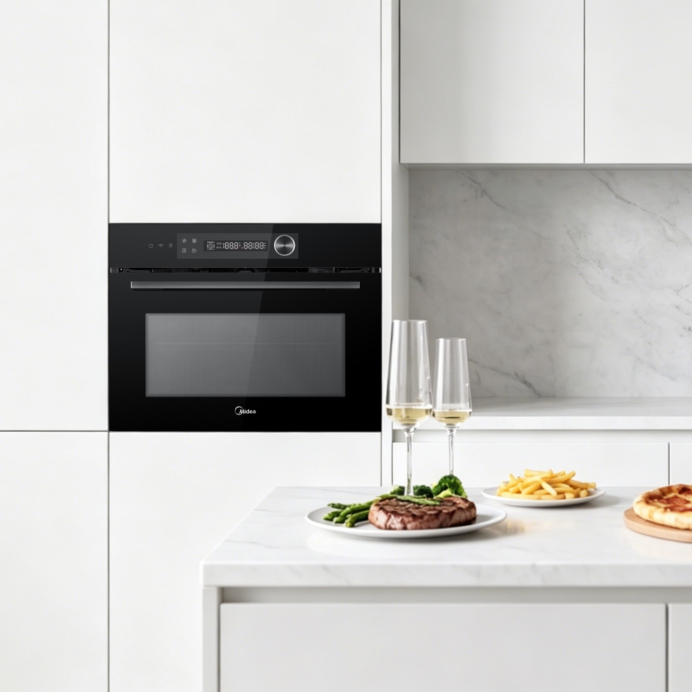 Midea MCOTV950E4MO-BK Built-In Combination Microwave Oven, Black