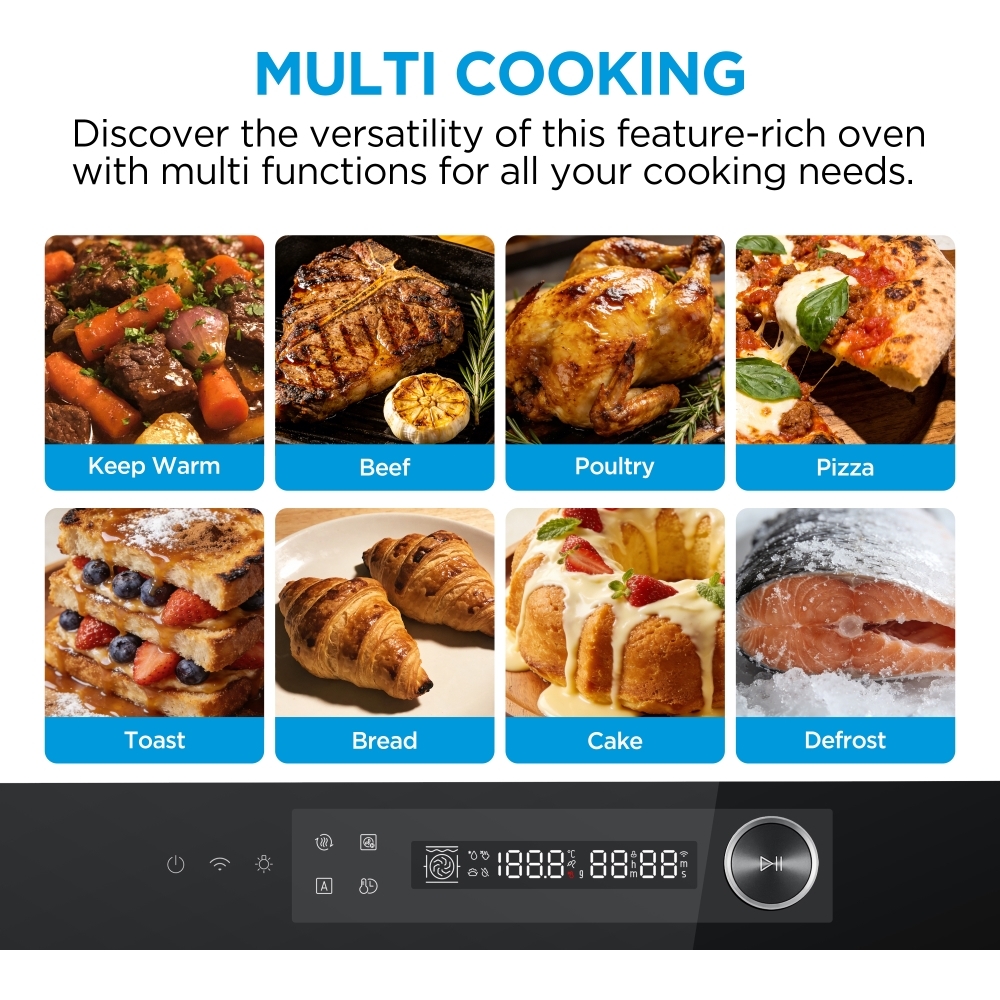Midea MCOTV950E4MO-BK Built-In Combination Microwave Oven, Black