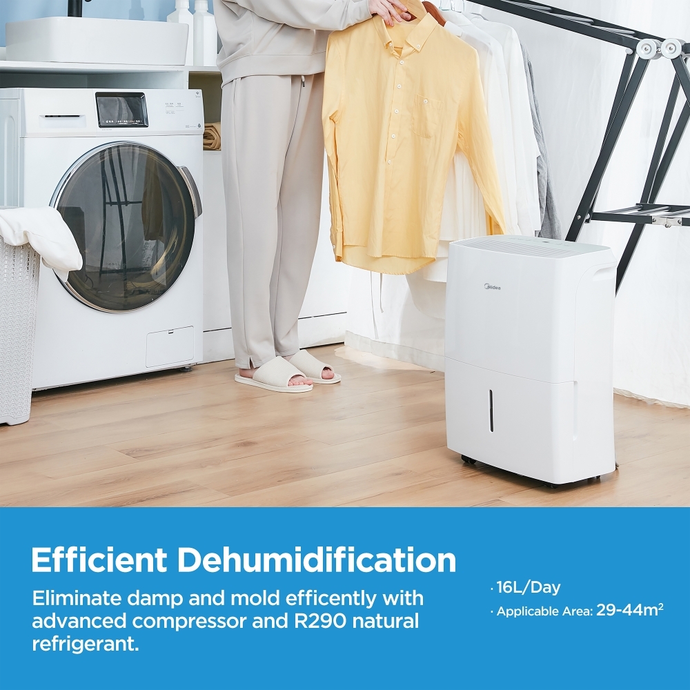 Midea MDDF2-16DEN7-UK Dehumidifier, White