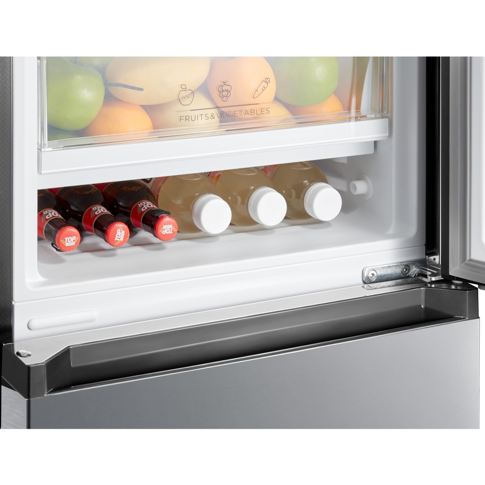 Midea MDRB379FGD02 Total No Frost Fridge Freezer, 60/40, Silver, D Rated