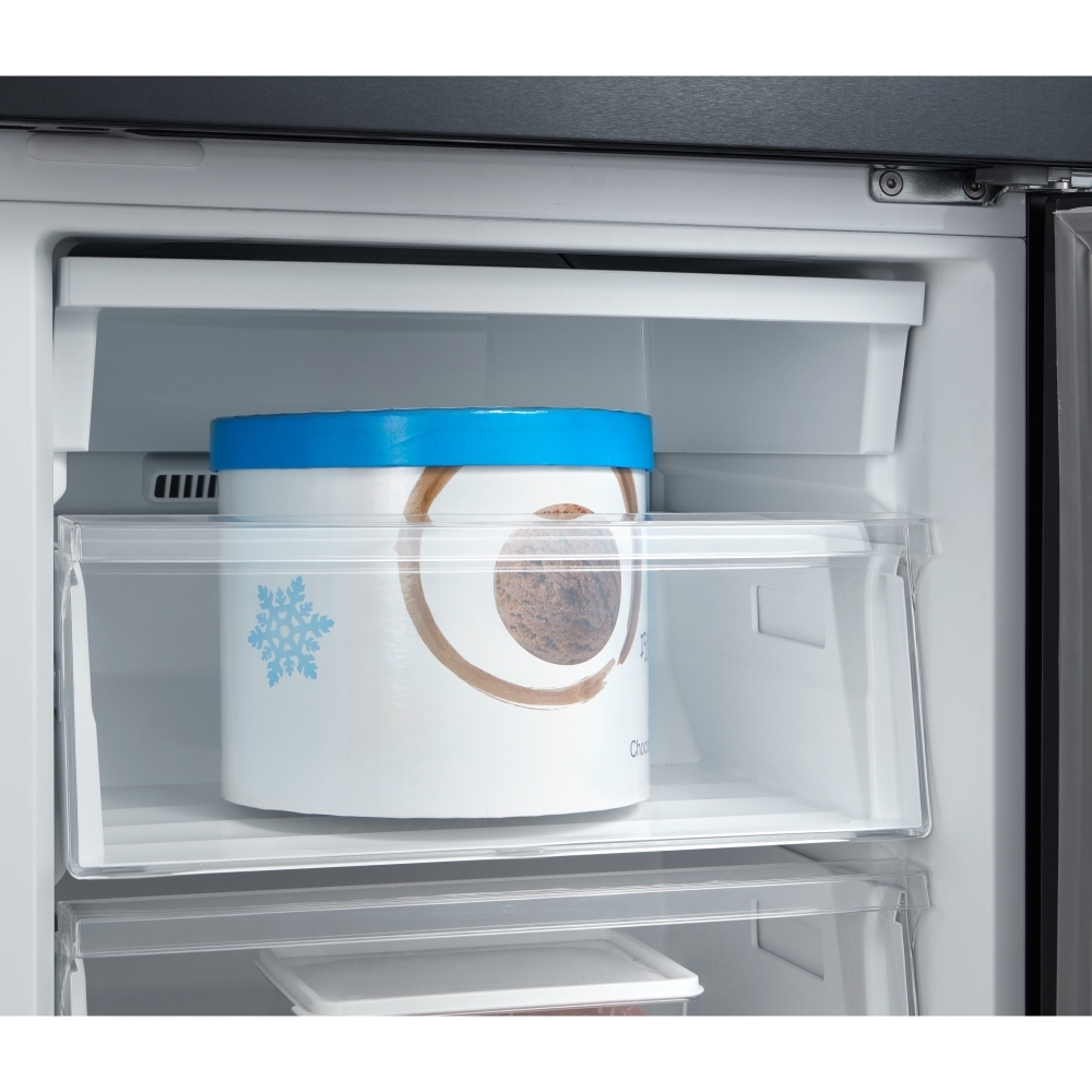 Midea MDRB379FGD02 Total No Frost Fridge Freezer, 60/40, Silver, D Rated