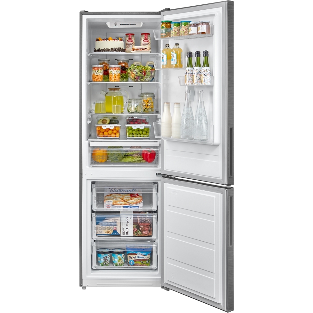 Midea MDRB424FGC46I Total No Frost Fridge Freezer, 60/40, Grey, C Rated