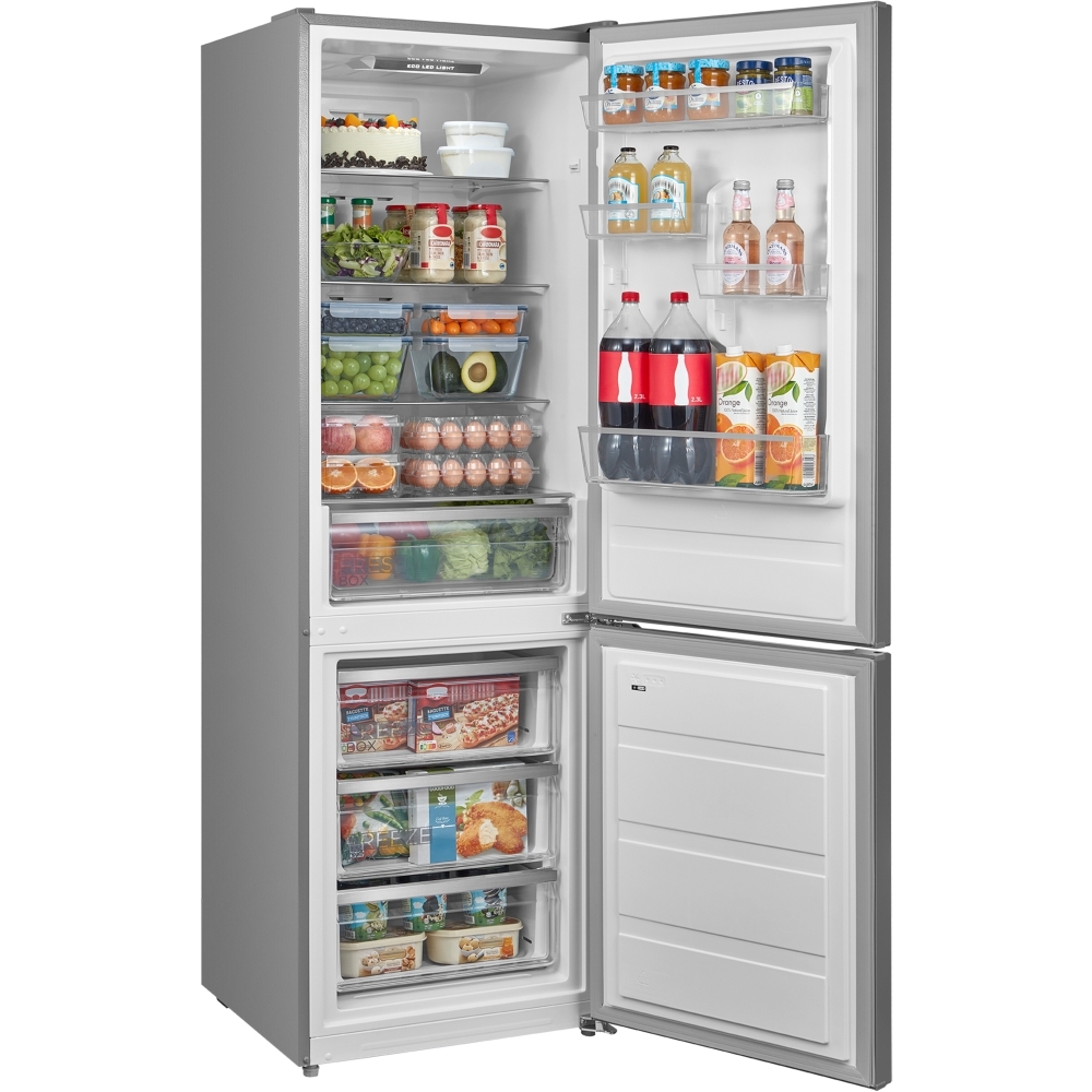 Midea MDRB424FGD02O Total No Frost Fridge Freezer, 70/30, Stainless Steel, D Rated