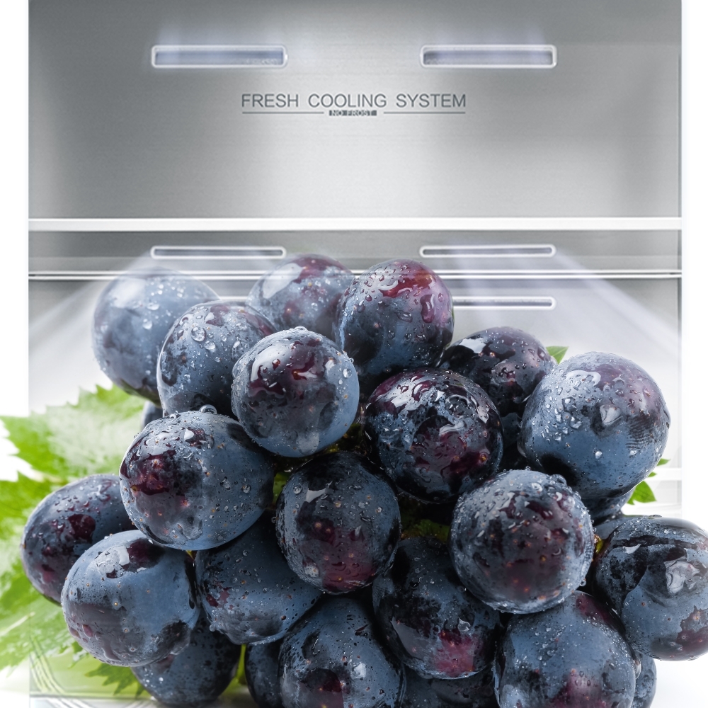 Midea MDRB521MGB02 Total No Frost Fridge Freezer, 60/40, Stainless Steel, B Rated