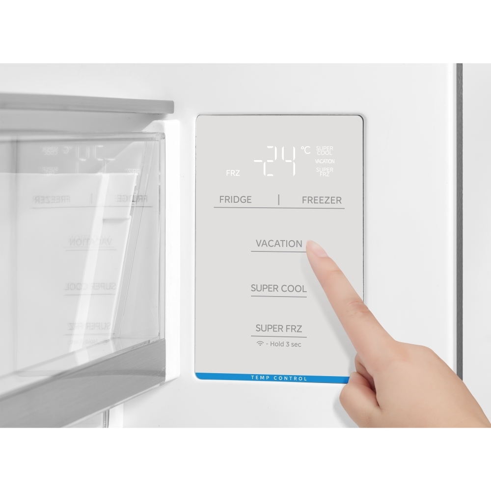 Midea MDRB548MIC46 Total No Frost Fridge Freezer, 70/30, Stainless Steel, C Rated