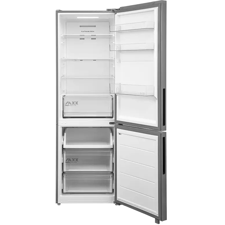 Midea MDRB548MME46 No Frost Fridge Freezer, 60/40, Stainless Steel, E Rated