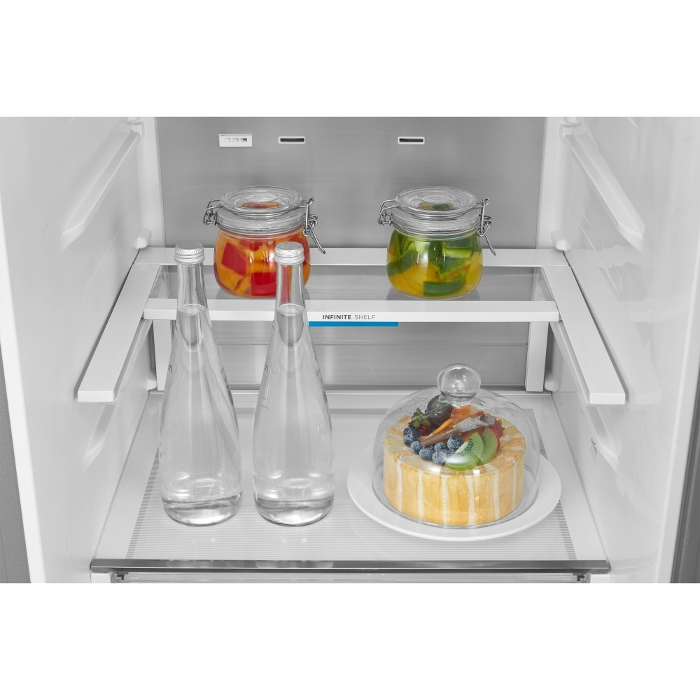 Midea MDRB600MIC46P No Frost Fridge Freezer, 70/30, Silver, C Rated