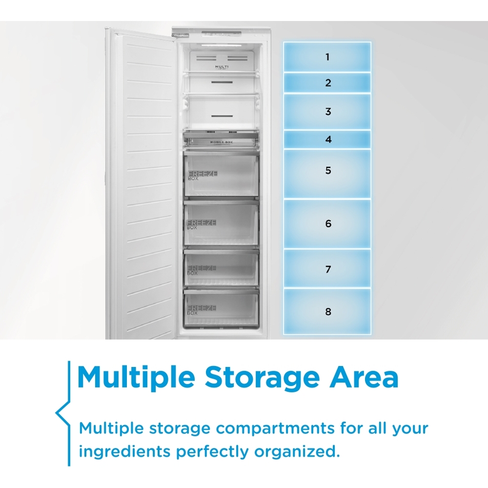 Midea MDRE306FGE01D Total No Frost Built-In Freezer, E Rated