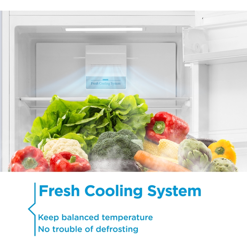 Midea MDRE353FGE01D Total No Frost Integrated Fridge Freezer, Sliding Hinge, 70/30, E Rated