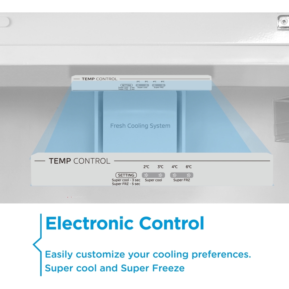 Midea MDRE379FGE01D Total No Frost Integrated Fridge Freezer, Sliding Hinge, 70/30, E Rated