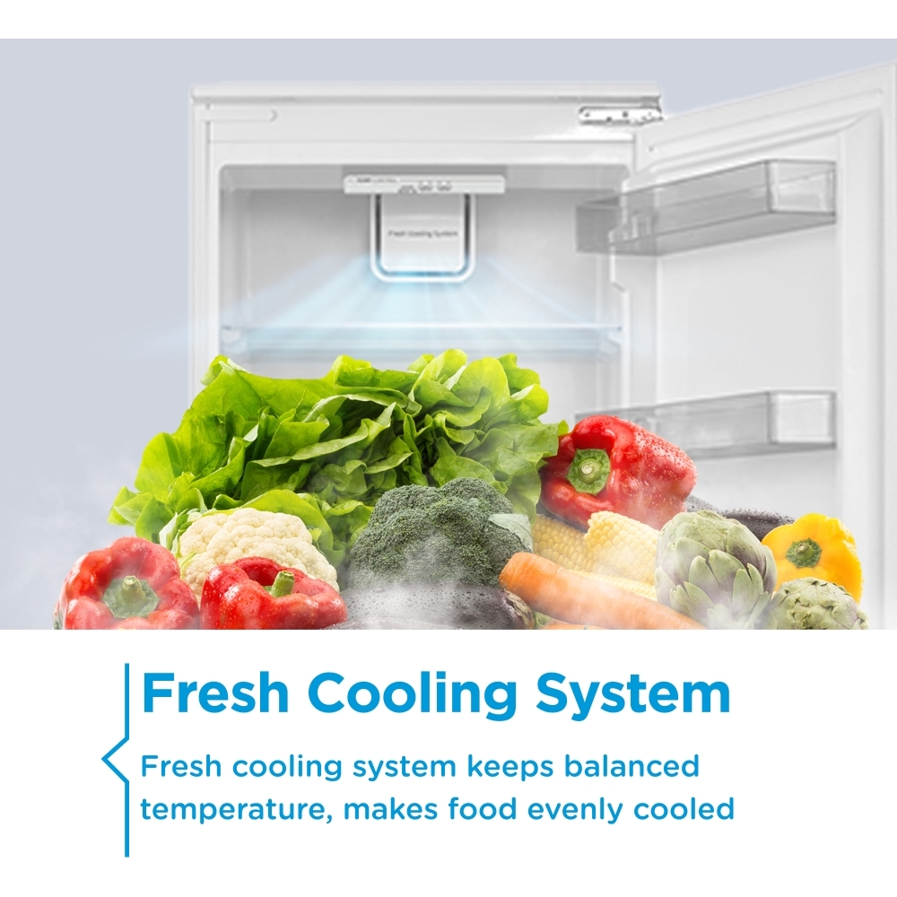 Midea MDRE379FGE01D Total No Frost Integrated Fridge Freezer, Sliding Hinge, 70/30, E Rated