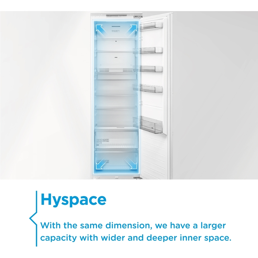 Midea MDRE423FGE01D Built-In Larder Fridge, E Rated