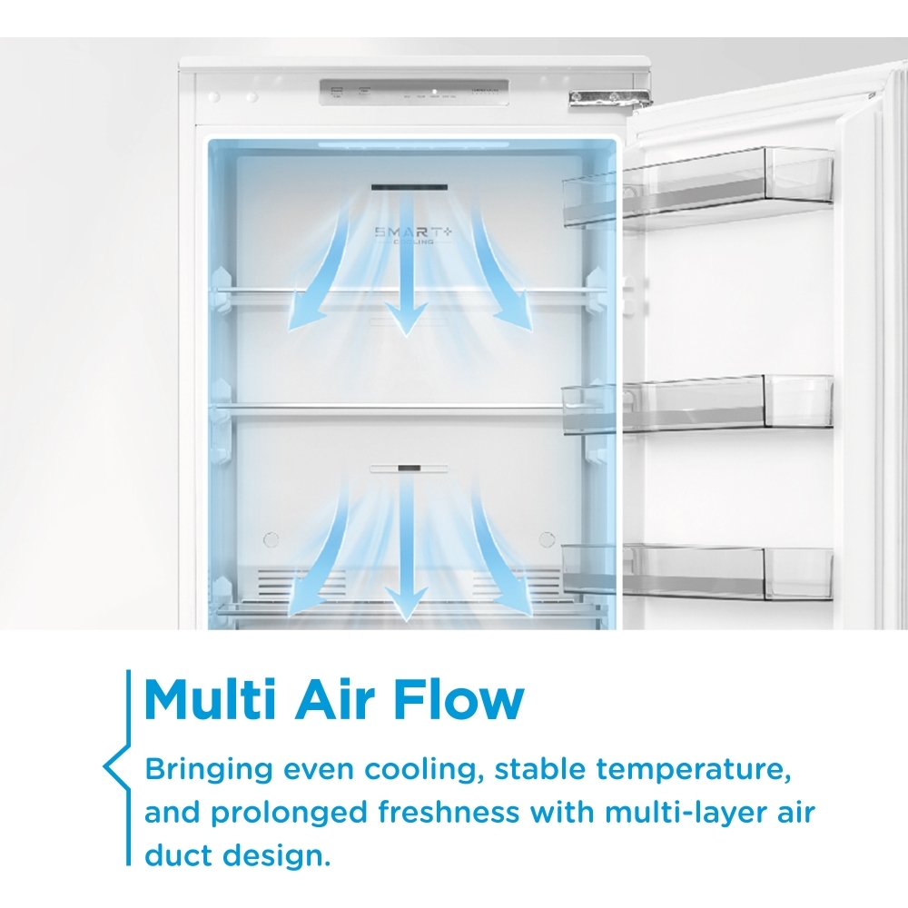 Midea MDRE423FGE01D Built-In Larder Fridge, E Rated