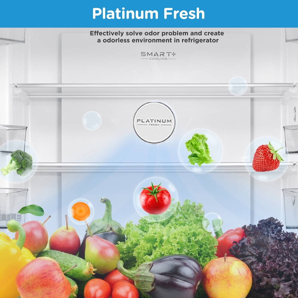 Midea MDRF632FIE46 American Fridge Freezer,  Non-Plumbed, Stainless Steel, E Rated