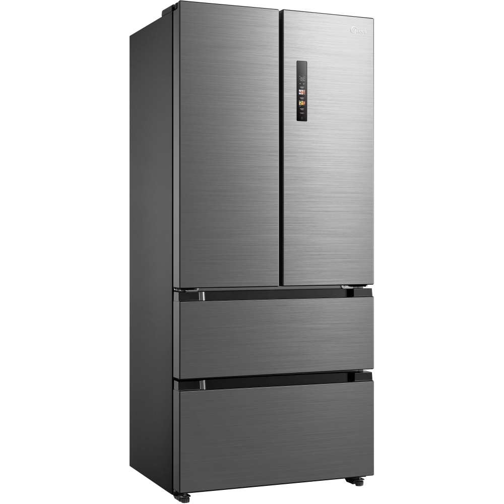 Midea MDRF692FIC46 American Fridge Freezer,  Non-Plumbed, Stainless Steel, C Rated