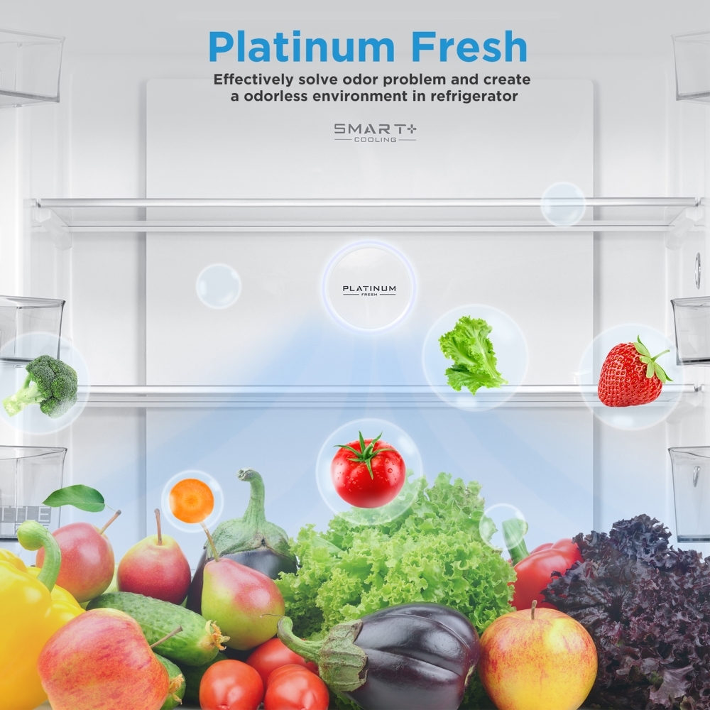 Midea MDRF692FIC46 American Fridge Freezer,  Non-Plumbed, Stainless Steel, C Rated