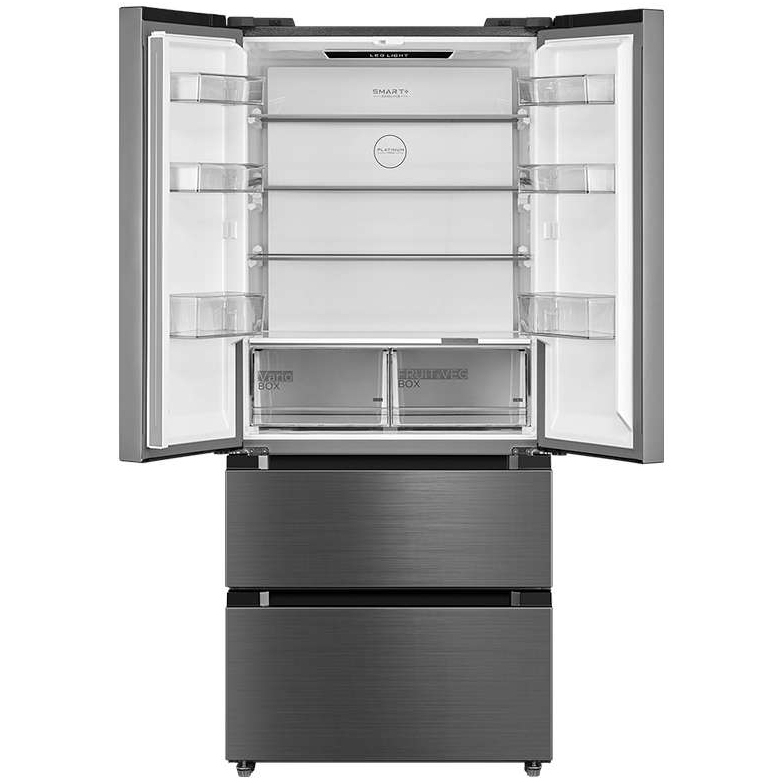 Midea MDRF692FIE46 American Fridge Freezer, Stainless Steel, E Rated,  Non-Plumbed