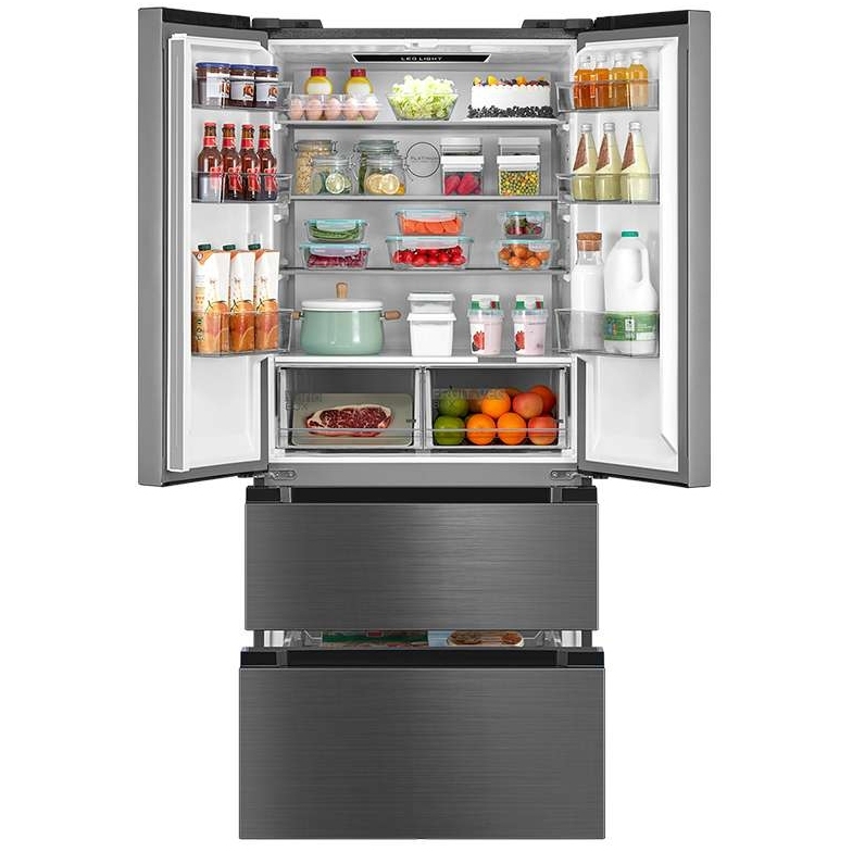 Midea MDRF692FIE46 American Fridge Freezer, Stainless Steel, E Rated,  Non-Plumbed