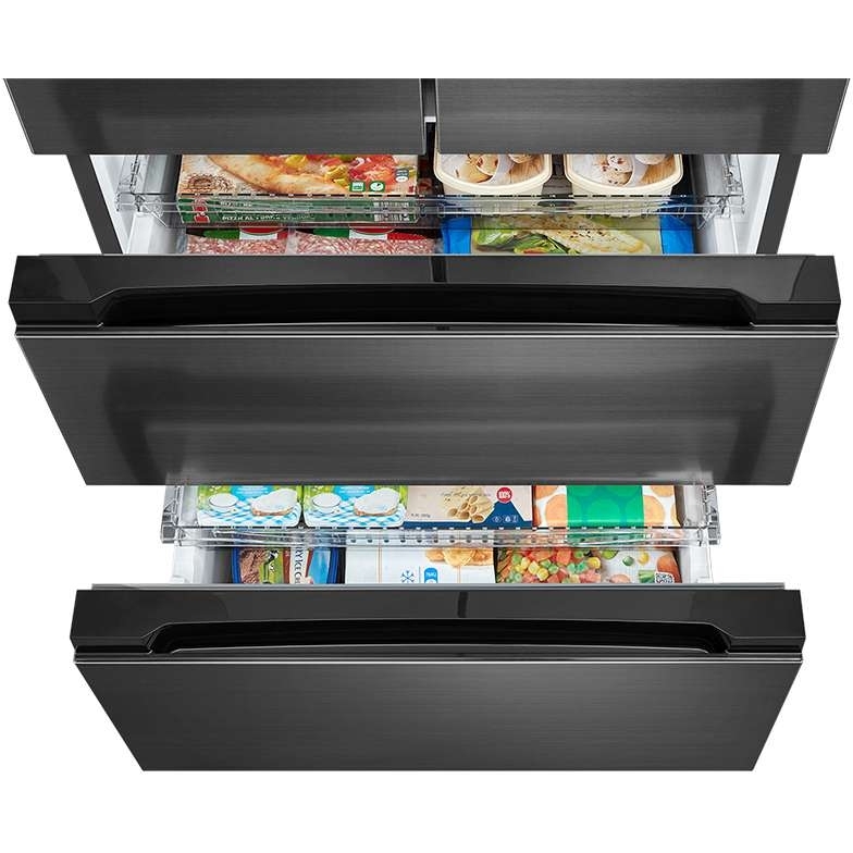 Midea MDRF692FIE46 American Fridge Freezer, Stainless Steel, E Rated,  Non-Plumbed