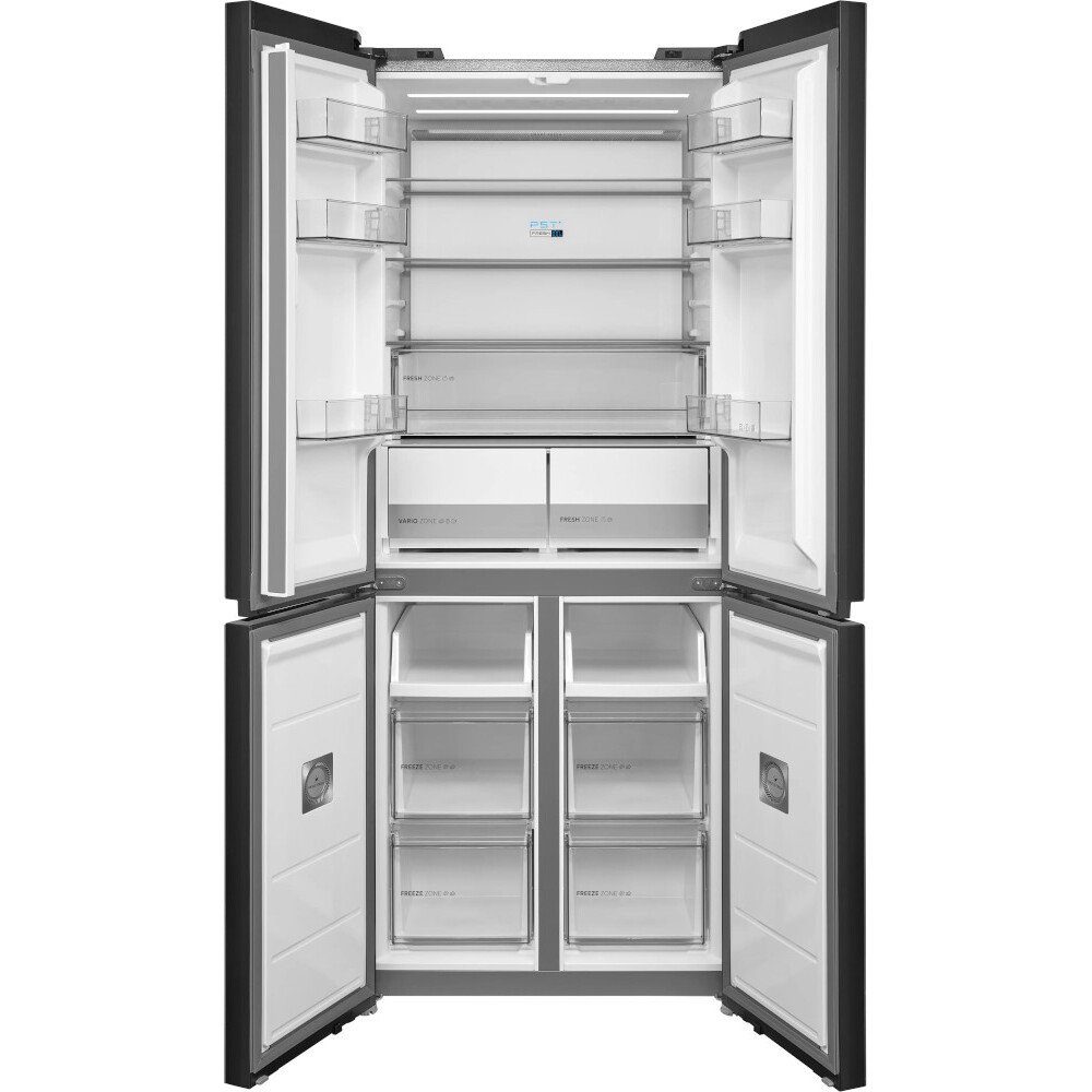 Midea MDRM587BIE70 American Fridge Freezer, Stainless Steel, E Rated,  Non-Plumbed